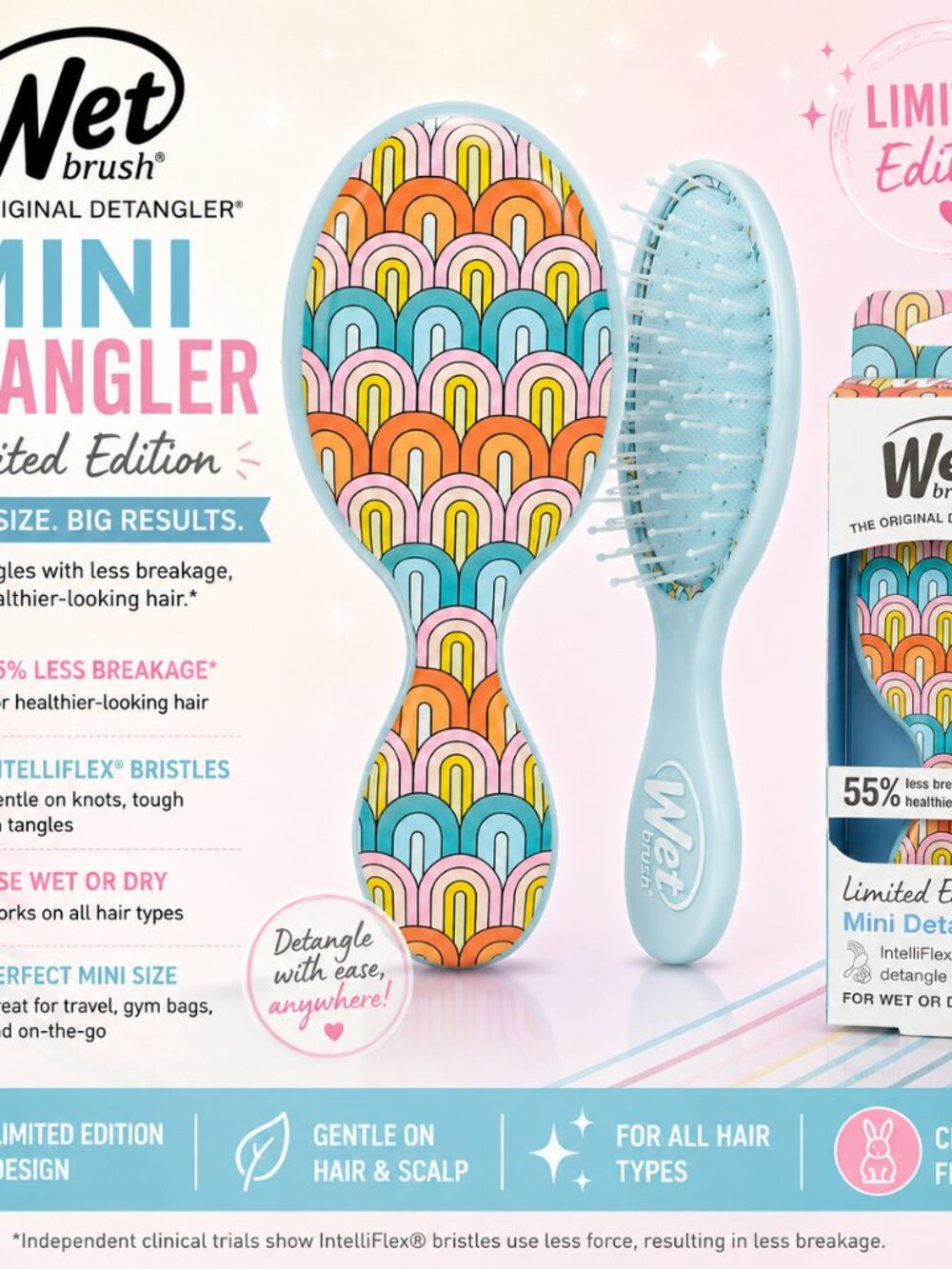 Wet Brush Limited Edition Mini Detangler – New